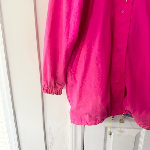 Nike Vintage 90s Hot Pink Purple Stripe Packable Fannypack Windbreaker Jacket L - Picture 6 of 13